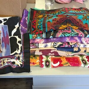Colorful Patterned Fabric bandanas Bundle